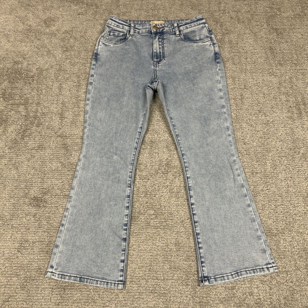 KUT from the Kloth Jeans Womens 00 Petite Kelsey Ankle Flare Light Wash Stretch